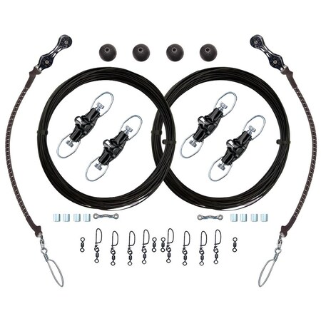 Rupp Marine Rupp Double Rigging Kit W NokOuts  Black Mono 320' CA-0026-MO